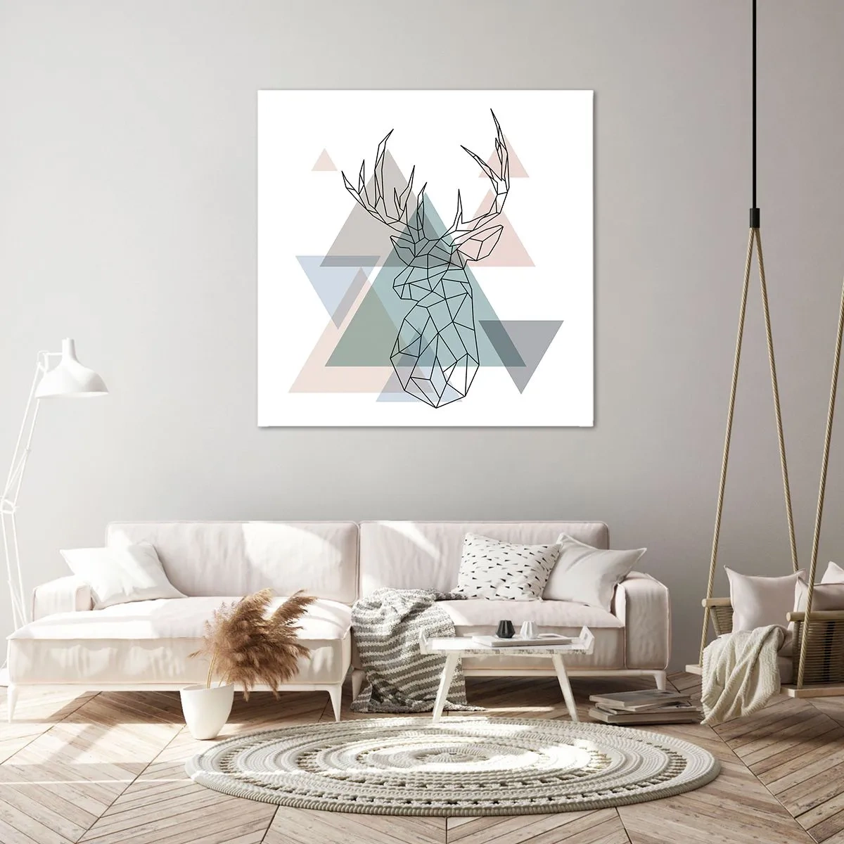 Bild auf Leinwand - Leinwandbild - In einem geometrischen Wald - 50x50 cm