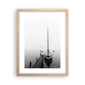 Poster in einem Rahmen aus heller Eiche - Bereit zu gehen - 30x40 cm