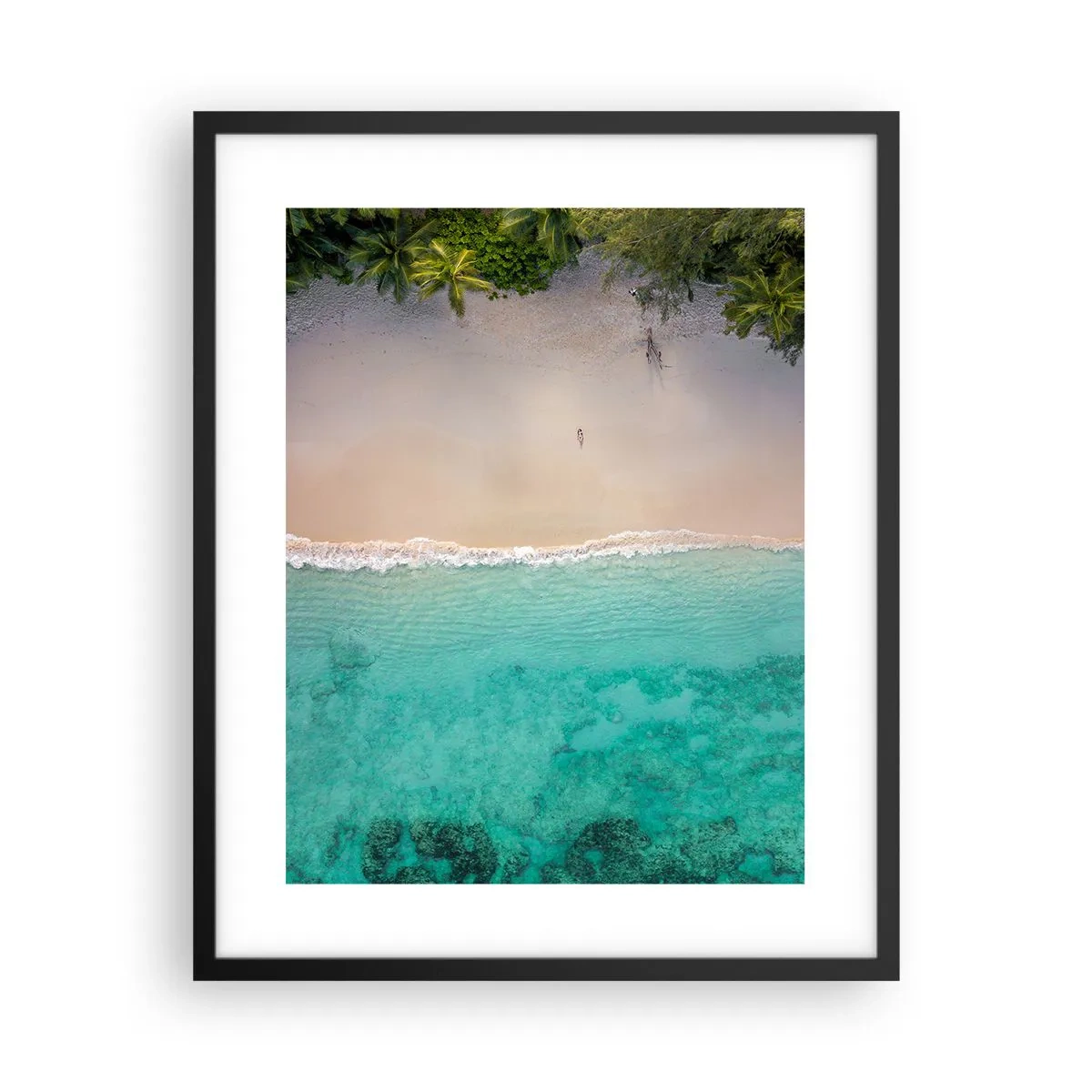 Poster in einem schwarzem Rahmen - Paradiesstrand - 40x50 cm