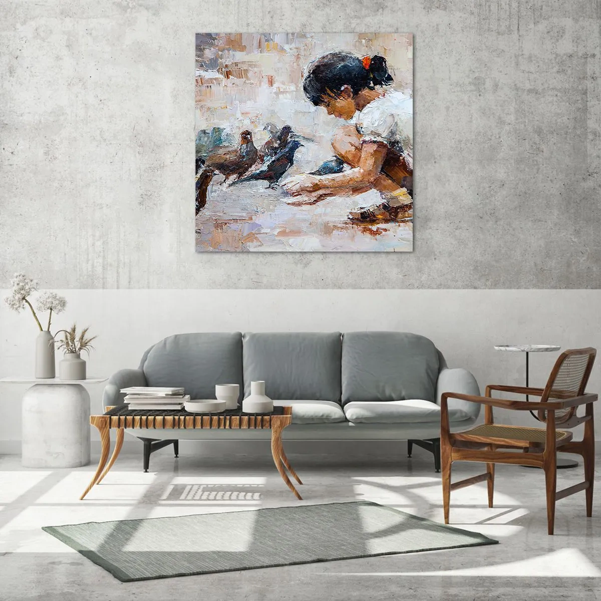 Glasbild - Bild auf glas - Die Kleinen und die Schönsten - 30x30 cm