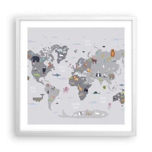 Poster in einem weißen Rahmen - Sag mir wo du herkommst ... - 50x50 cm