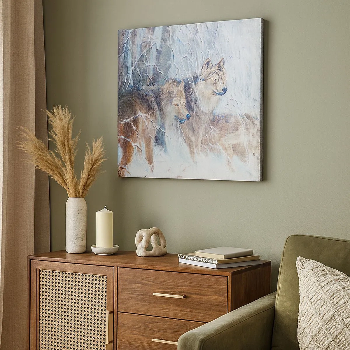 Bild auf Leinwand - Leinwandbild - Beachtung! Hier kommt ... - 30x30 cm