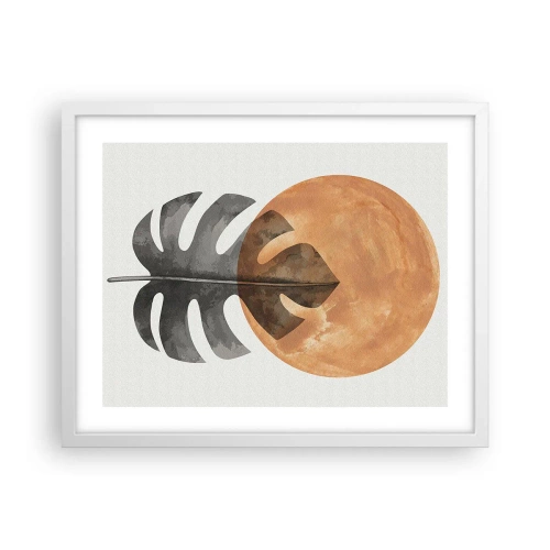 Poster in einem weißen Rahmen - Immer die Sonne - 50x40 cm