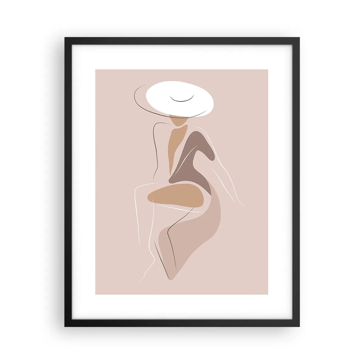 Poster in einem schwarzem Rahmen - Eine Dame sein - 40x50 cm