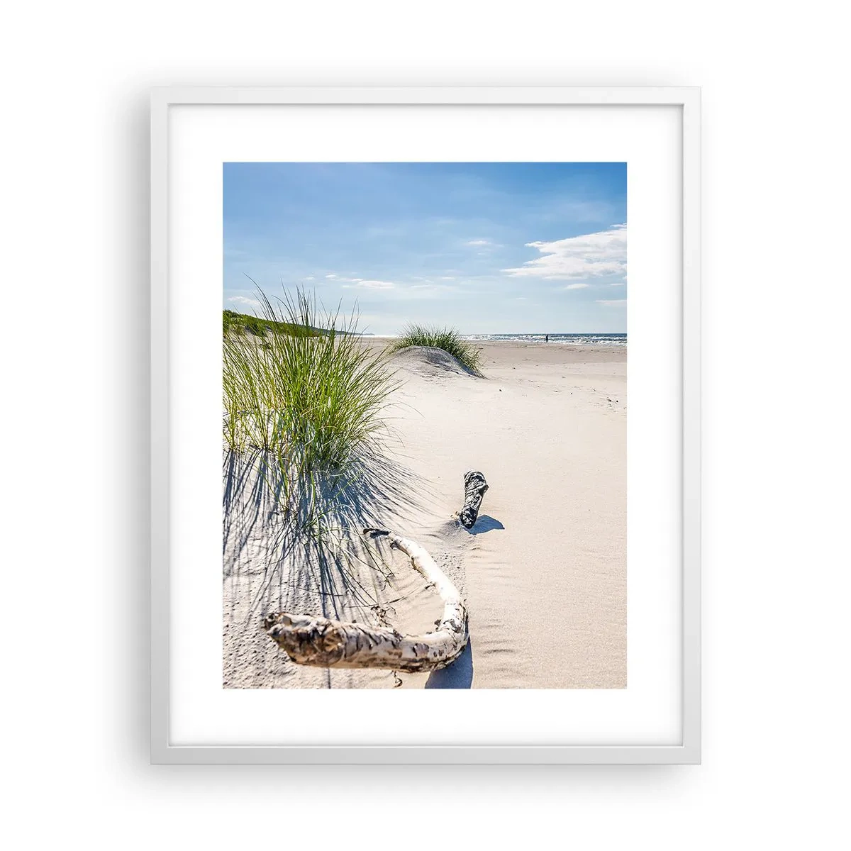 Poster in einem weißen Rahmen - Der schönste Strand? Ostsee-Strand - 40x50 cm