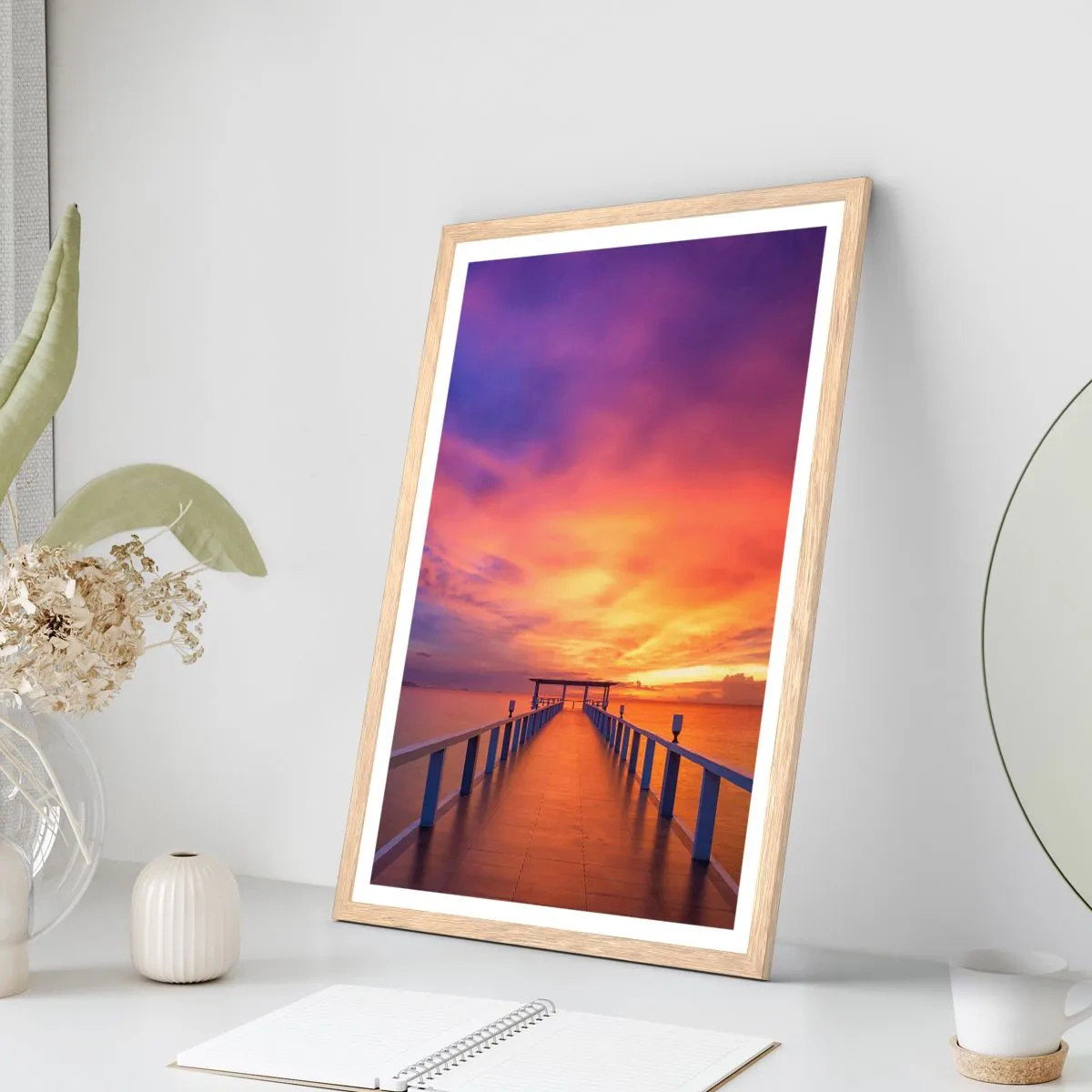 Poster in einem Rahmen aus heller Eiche - Ohne Ende - 30x40 cm
