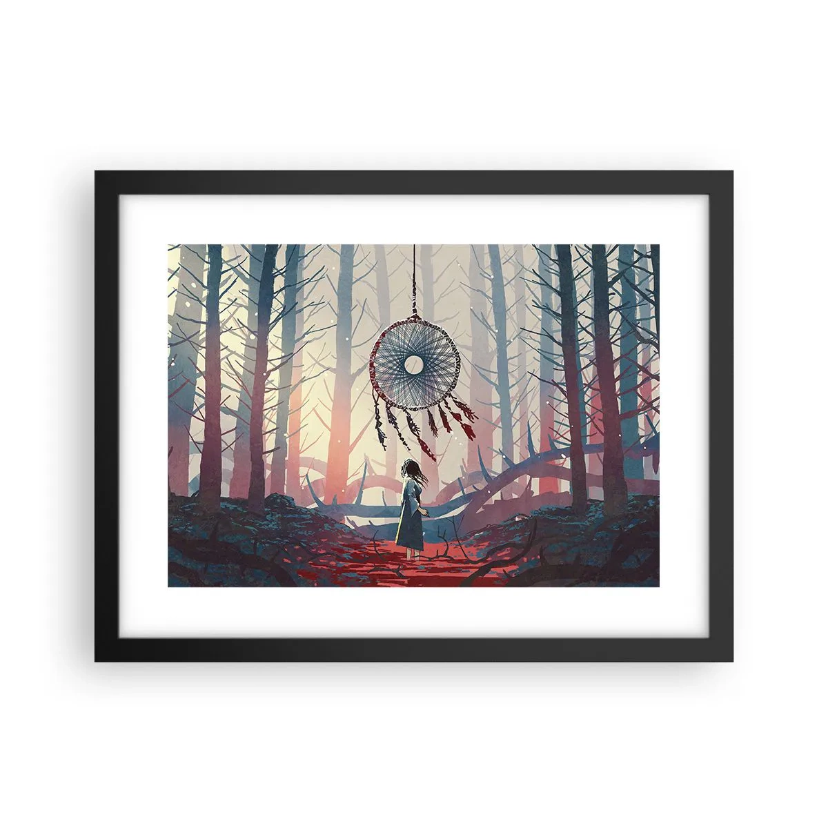 Poster in einem schwarzem Rahmen - Geheimes Glücksritual - 40x30 cm