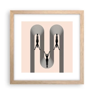 Poster in einem Rahmen aus heller Eiche - Verkehrt herum - 30x30 cm