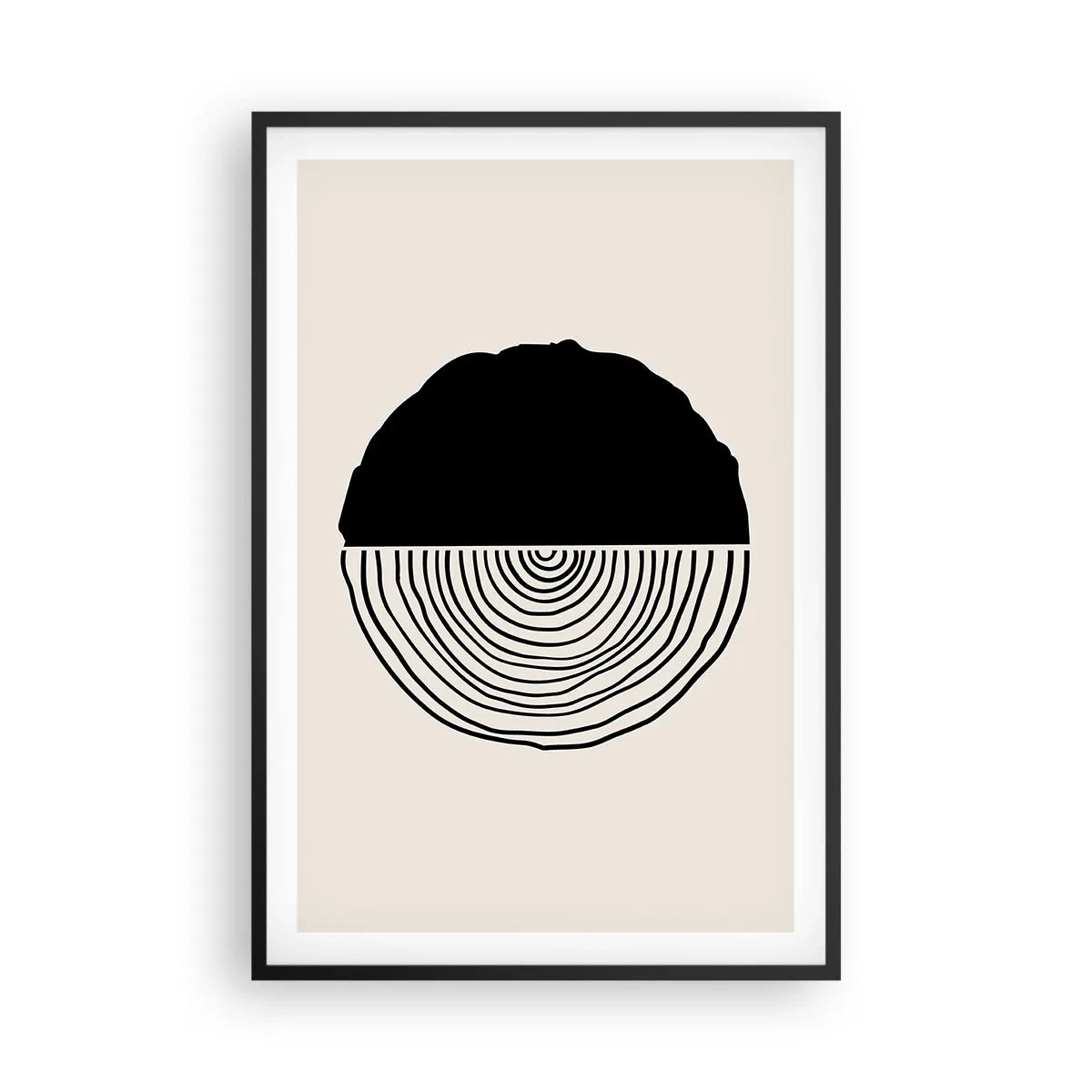 Poster in einem schwarzem Rahmen - Halb und halb - 61x91 cm