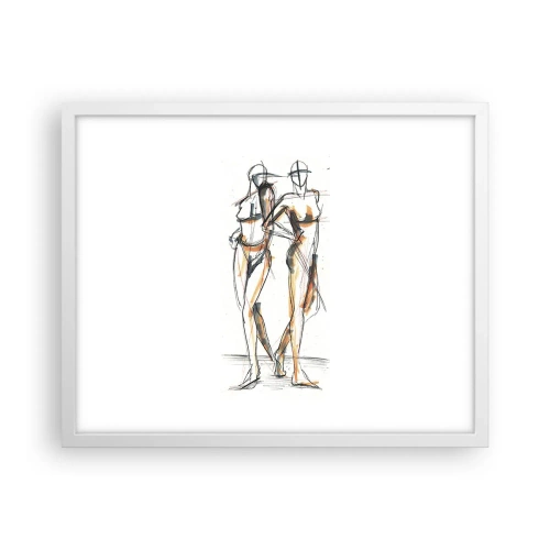 Poster in einem weißen Rahmen - Studie der Gnade - 50x40 cm