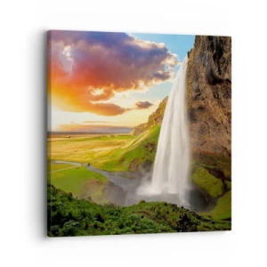 Bild auf Leinwand - Leinwandbild - Die Fülle des isländischen Sommers - 30x30 cm