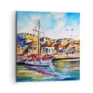 Bild auf Leinwand - Leinwandbild - Regenbogennachmittag - 70x70 cm