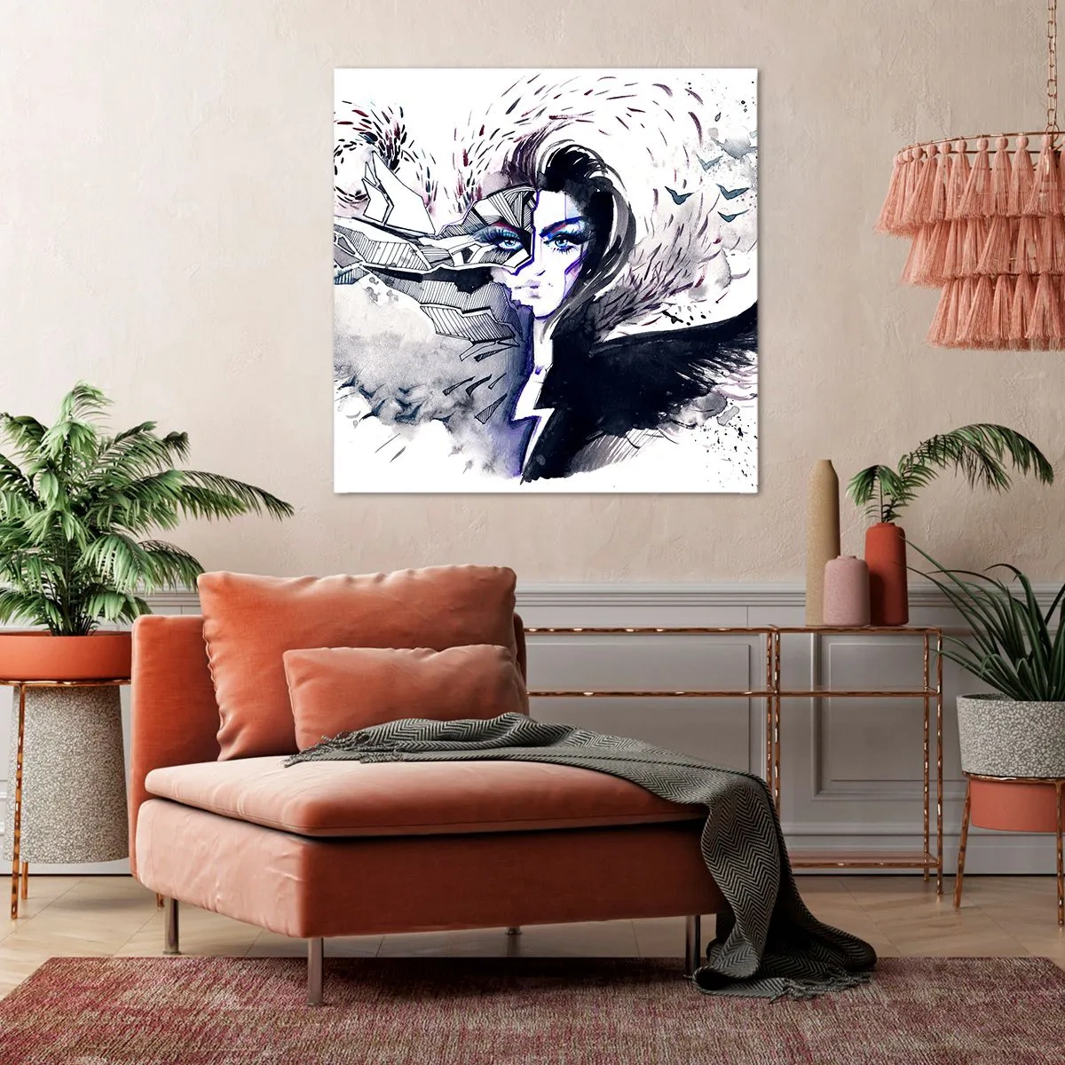 Bild auf Leinwand - Leinwandbild - Dämonisch und schön - 40x40 cm