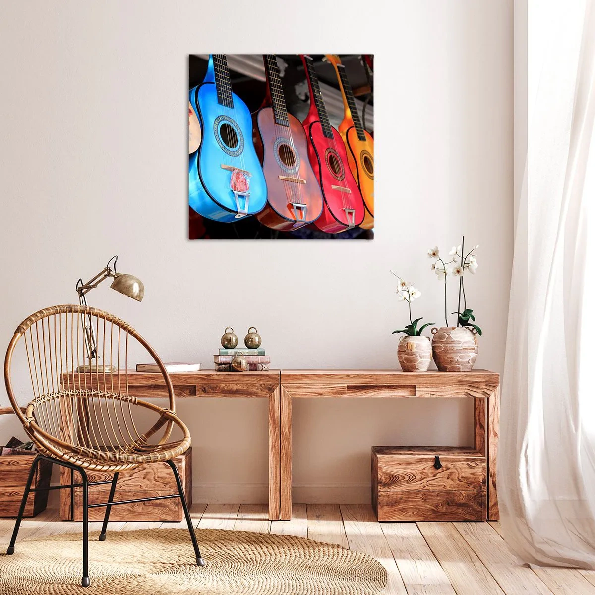 Bild auf Leinwand - Leinwandbild - Lateinische Atmosphäre - 70x70 cm