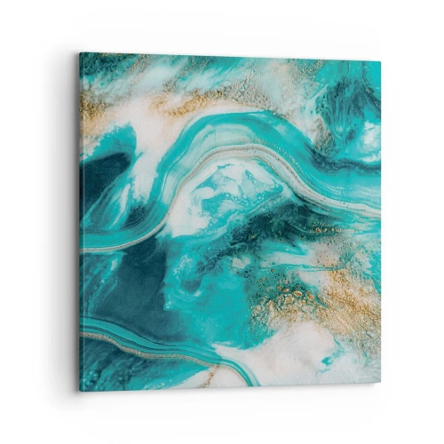 Bild auf Leinwand - Leinwandbild - Der Fluss aus Gold - 70x70 cm