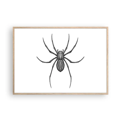 Poster in einem Rahmen aus heller Eiche - Beunruhigende Präzision - 100x70 cm