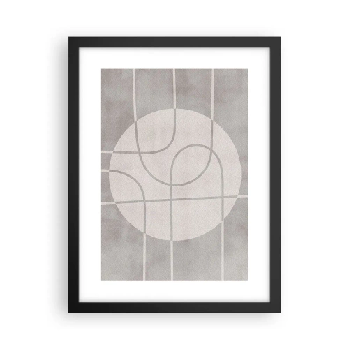 Poster in einem schwarzem Rahmen - Kreisförmig und geradeaus - 30x40 cm