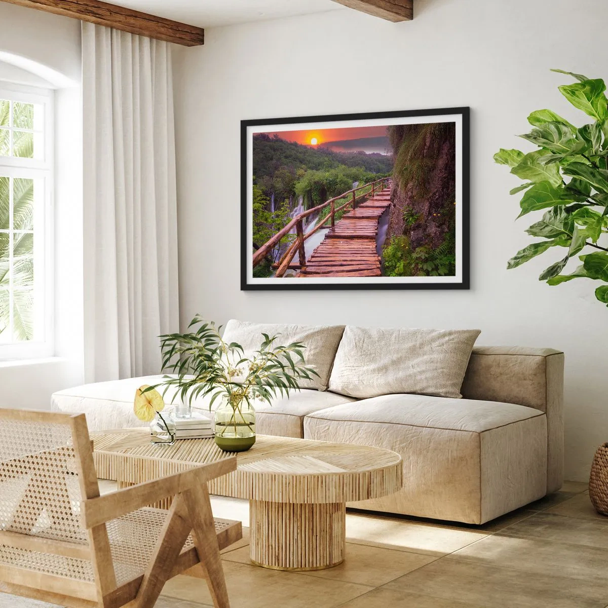 Poster in einem schwarzem Rahmen - Schönheit jenseits des Glaubens - 50x40 cm