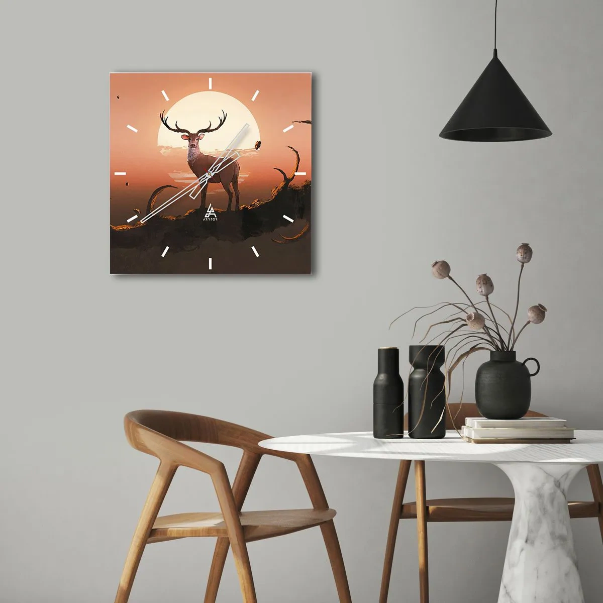 Wanduhr - Glasuhr - Diese Nacht ist anders als jede andere - 40x40 cm