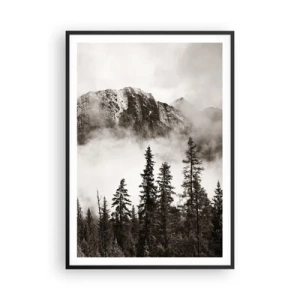 Poster in einem schwarzem Rahmen - Lineal aus Granit - 70x100 cm