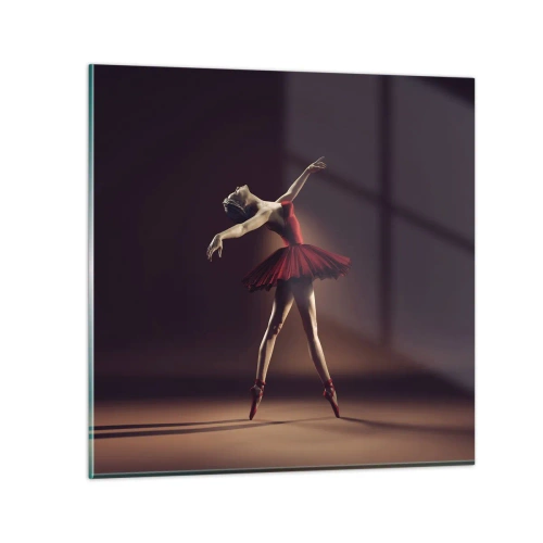 Glasbild - Bild auf glas - Eine Primaballerina - 70x70 cm