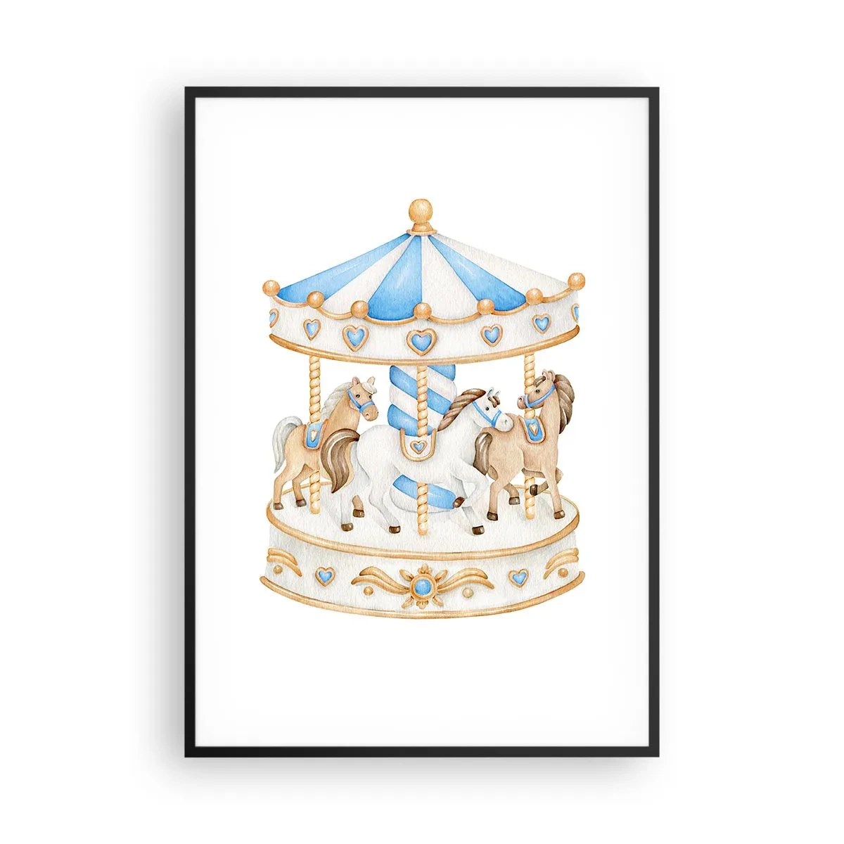 Poster in einem schwarzem Rahmen - Süße Kindheit - 70x100 cm