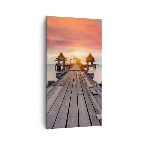 Bild auf Leinwand - Leinwandbild - Westen im Osten - 55x100 cm