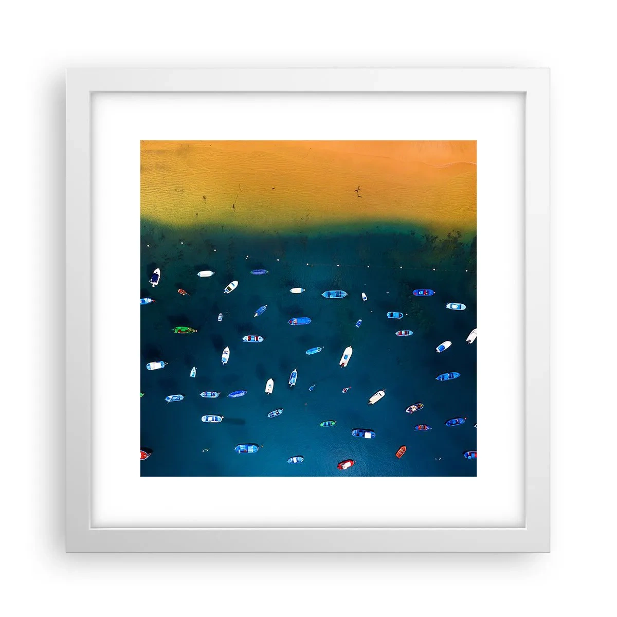 Poster in einem weißen Rahmen - Feiertagsspiel - 30x30 cm