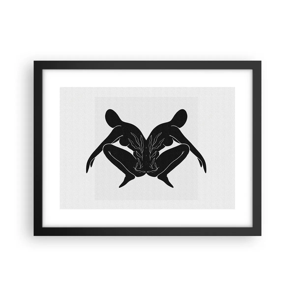 Poster in einem schwarzem Rahmen - Gemeinsame Seele - 40x30 cm