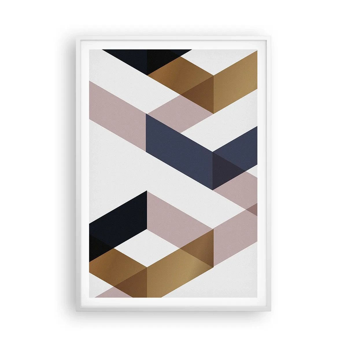 Poster in einem weißen Rahmen - Ebenen und Winkel - 70x100 cm
