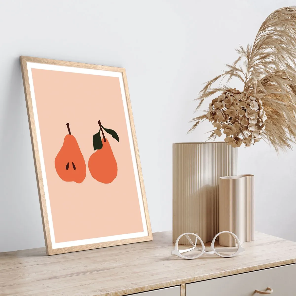 Poster in einem Rahmen aus heller Eiche - Pure Süße - 50x70 cm