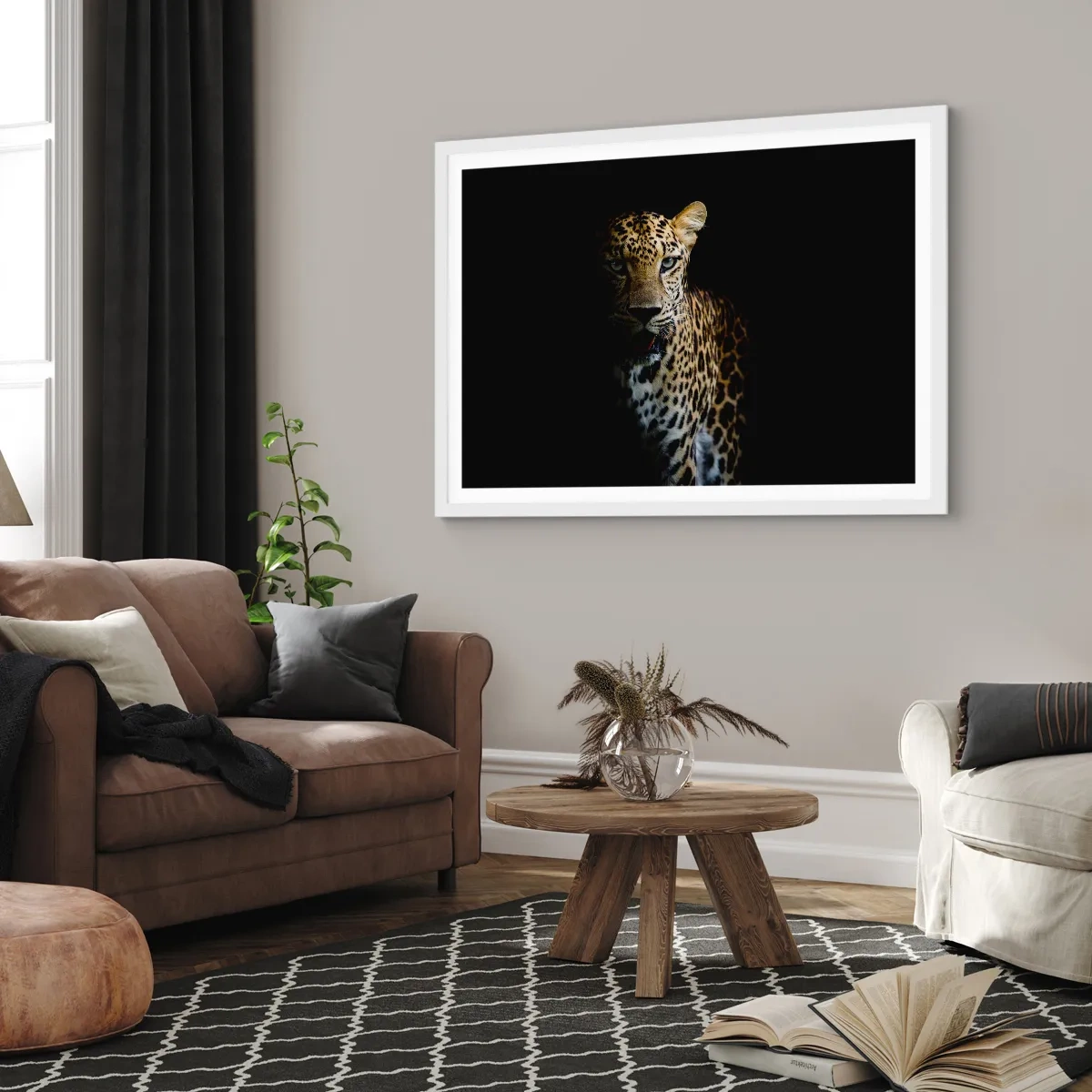 Poster in einem weißen Rahmen - Dunkle Schönheit - 100x70 cm
