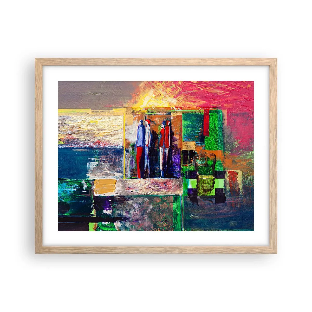 Poster in einem Rahmen aus heller Eiche - Beziehungen und Emotionen - 50x40 cm