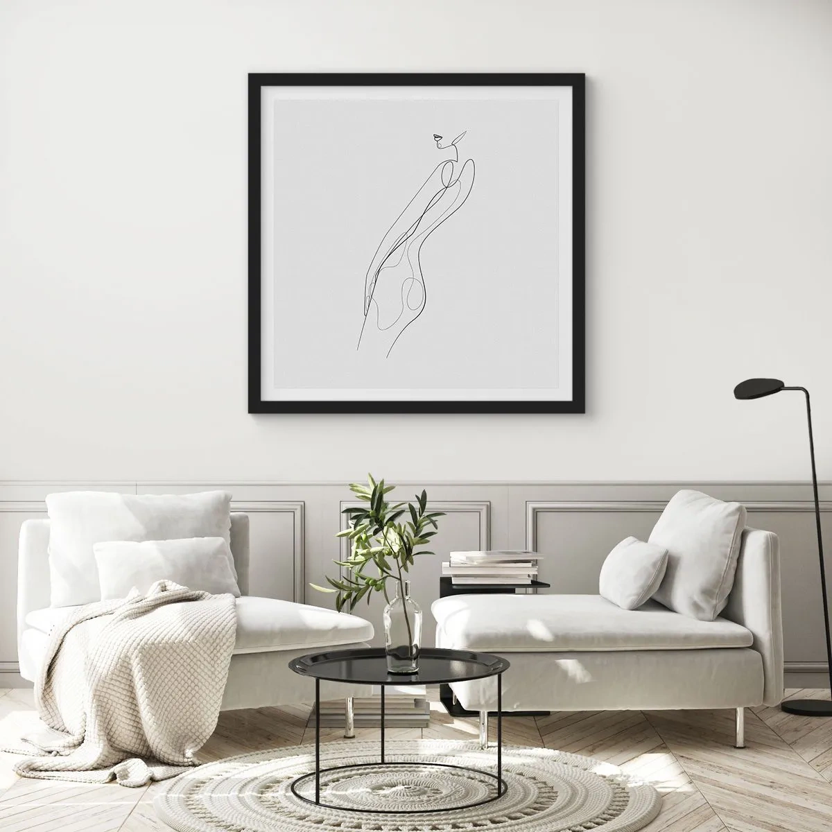 Poster in einem schwarzem Rahmen - Bloß ein Versprechen - 60x60 cm