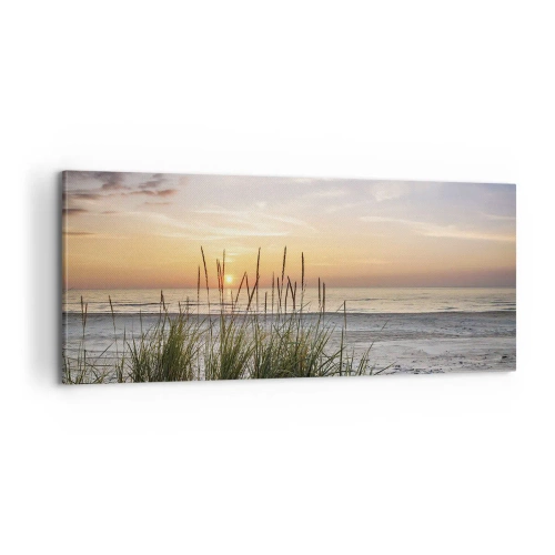 Bild auf Leinwand - Leinwandbild - Schau, denk, fühl - 100x40 cm