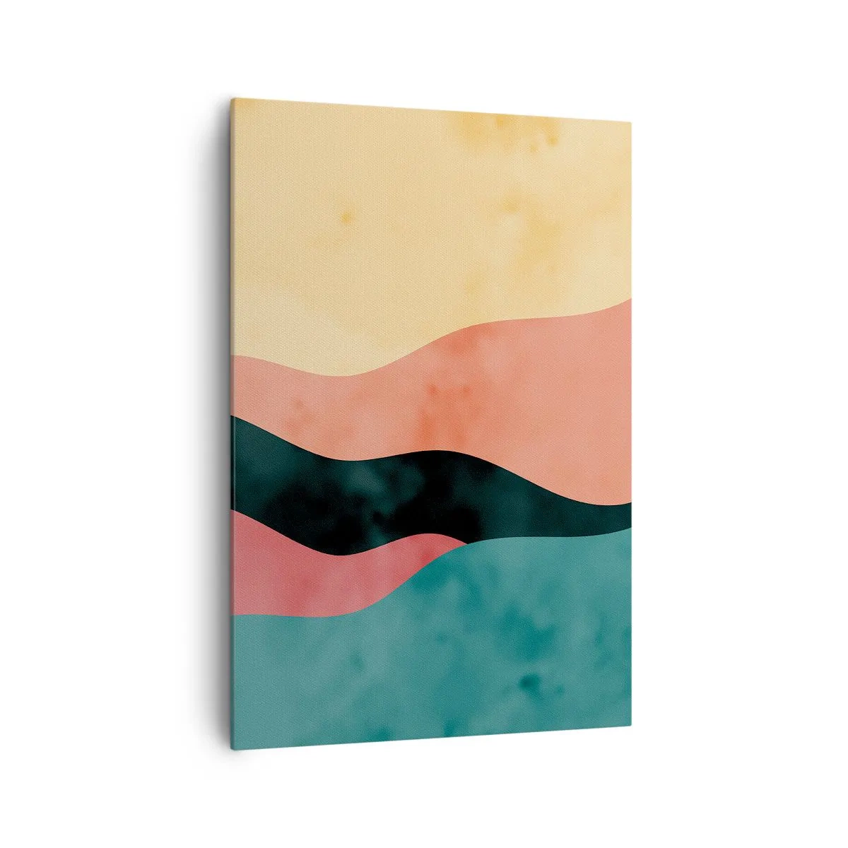 Bild auf Leinwand - Leinwandbild - Abstrakte Wellen in Pastellfarben - 70x100cm - Konforme Nichtkonformität - Moderne Wanddekoration für Wohnzimmer und Schlafzimmer ARTTOR