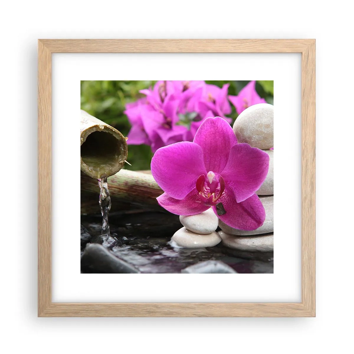 Poster in einem Rahmen aus heller Eiche - Du ruhst dich schon aus - 30x30 cm