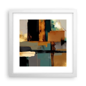 Poster in einem weißen Rahmen - Abstraktion – Licht und Schatten - 30x30 cm