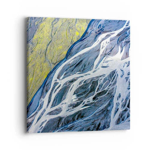 Bild auf Leinwand - Leinwandbild - Felsmalereien der Natur - 40x40 cm