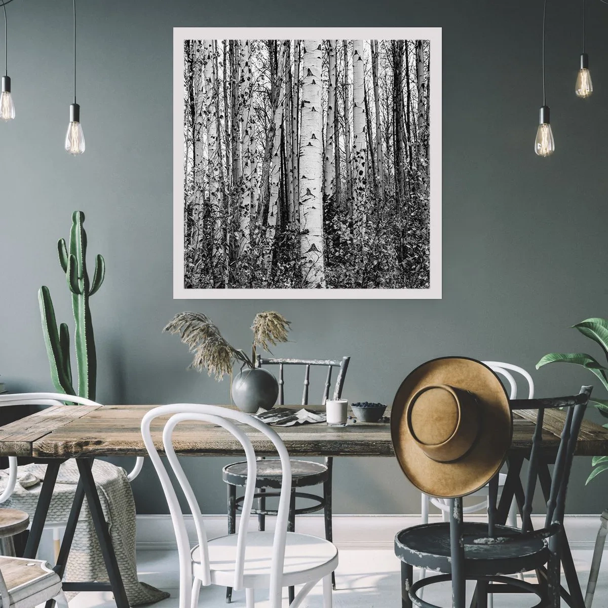 Poster - Birkenkolonnade - 40x40 cm