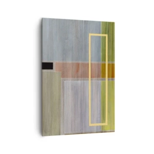 Bild auf Leinwand - Leinwandbild - Geometrische Komposition in Pastellfarben mit Rechtecken - 70x100cm - Einfach und ruhig - Moderne Wanddekoration für Wohnzimmer und Schlafzimmer ARTTOR