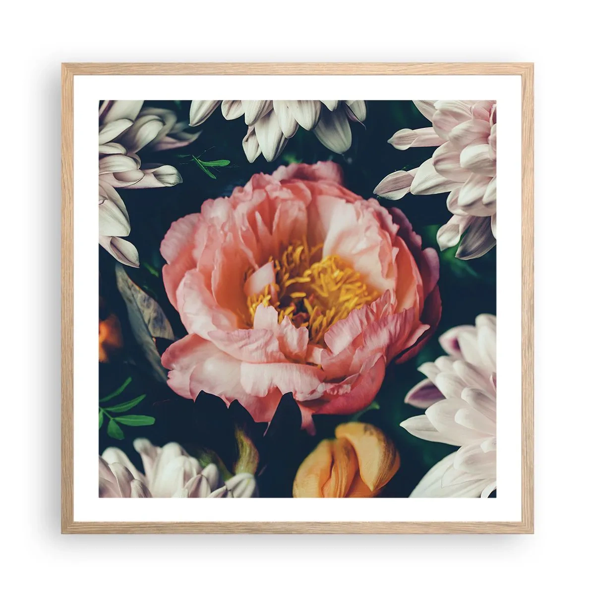 Poster in einem Rahmen aus heller Eiche - Mit barocker Pracht - 60x60 cm