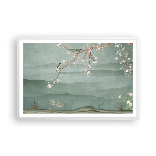 Poster in einem weißen Rahmen - Frühling, oh, du bist es - 91x61 cm