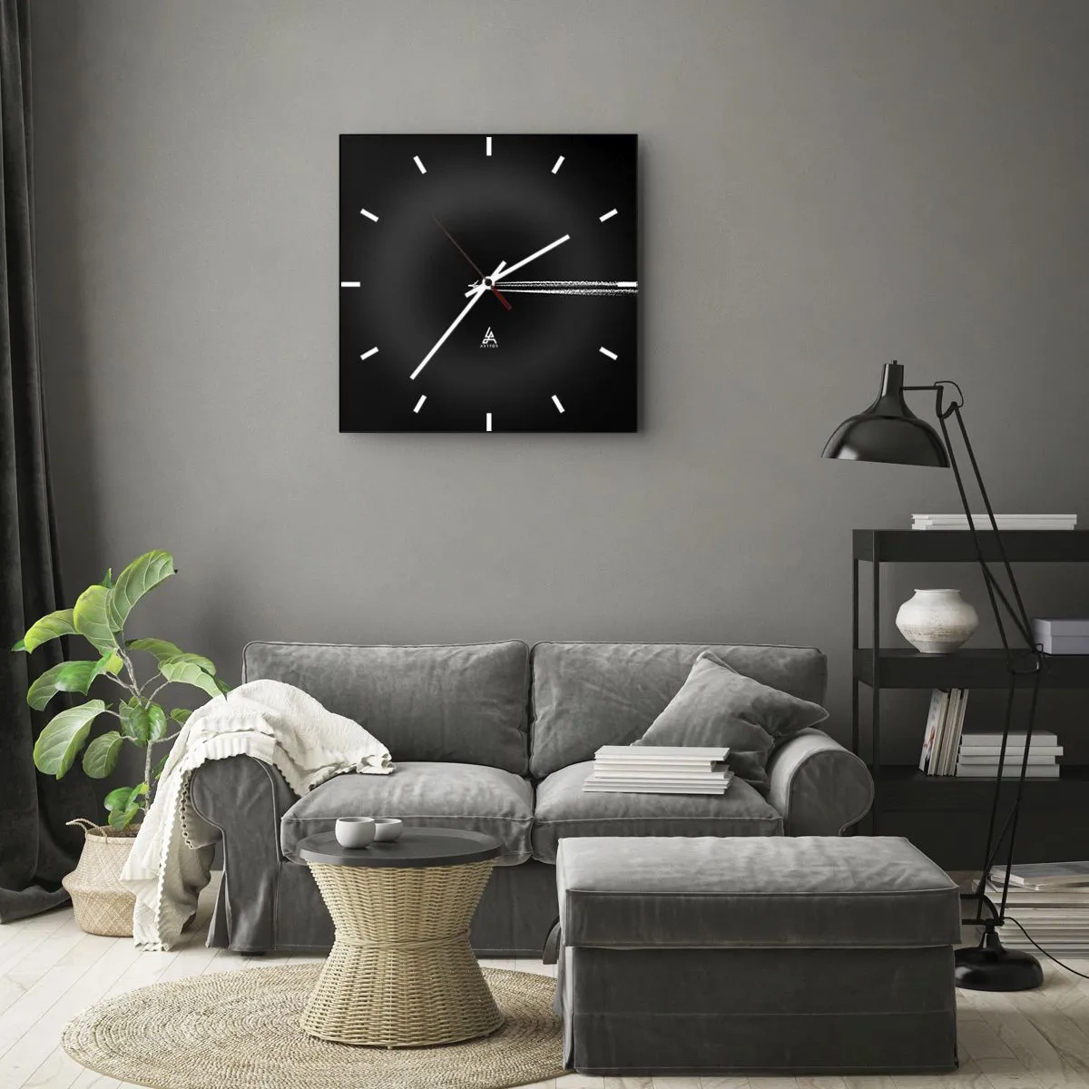 Wanduhr - Glasuhr - In eine andere Dimension - 40x40 cm