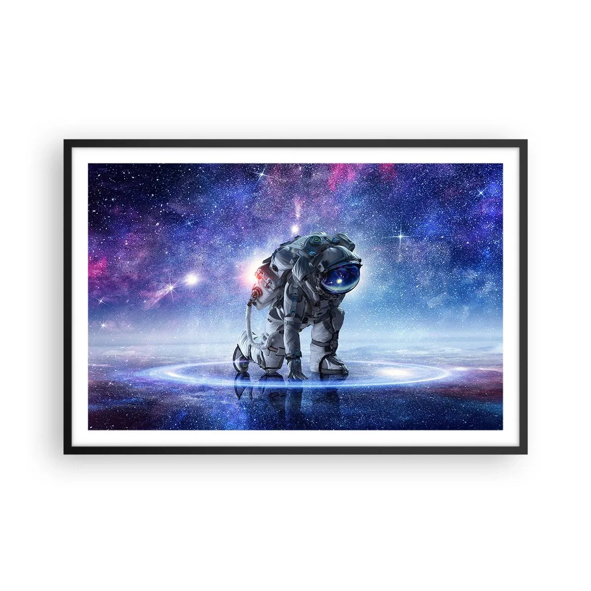 Poster in einem schwarzem Rahmen - Der Sternenhimmel über mir - 91x61 cm