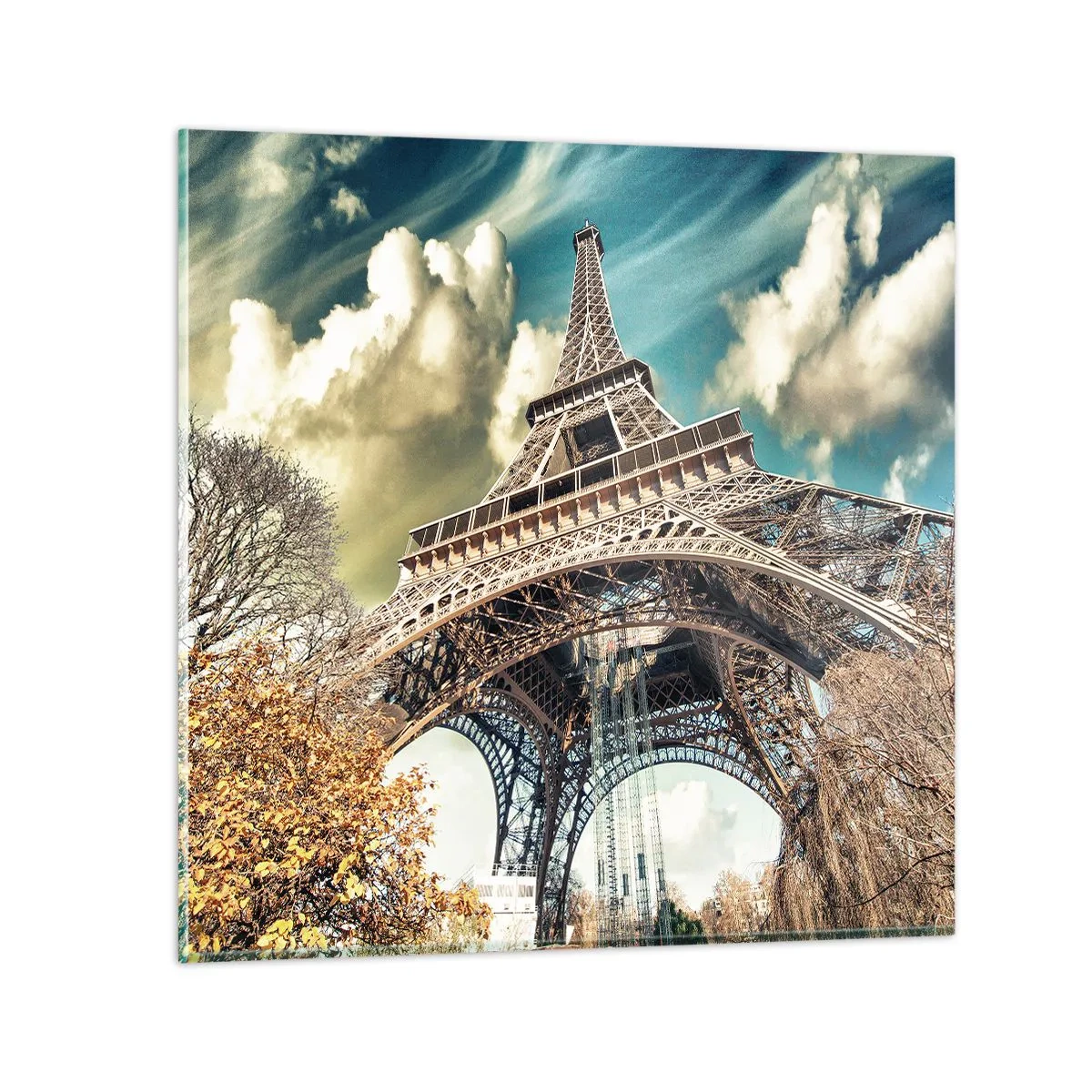Glasbild - Bild auf glas - Und im Herbst in Paris ... - 60x60 cm