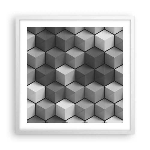 Poster in einem weißen Rahmen - Kubistisches Puzzle - 50x50 cm