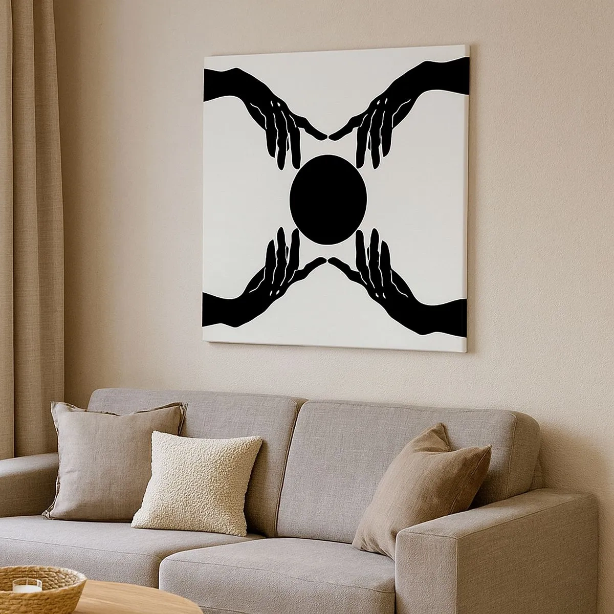 Bild auf Leinwand - Leinwandbild - Geheimes Zeichen - 30x30 cm