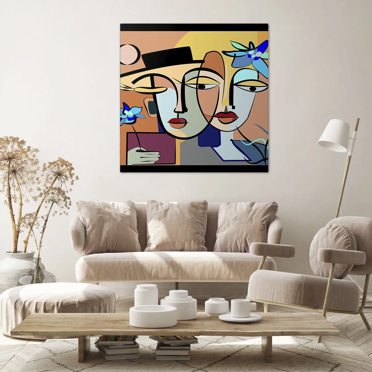 Bild auf Leinwand - Leinwandbild - Picassos randez vous - 50x50 cm