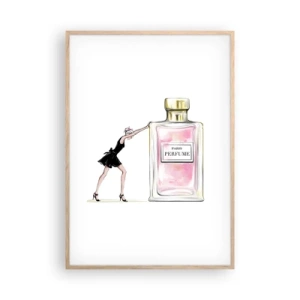 Poster in einem Rahmen aus heller Eiche - Essenz der Weiblichkeit - 70x100 cm